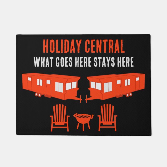 Static Caravan Zuhause Gift Fußmatte (Vorderseite)