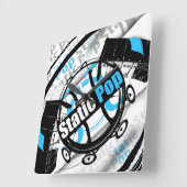 Static Pop Clock Quadratische Wanduhr (Winkel)