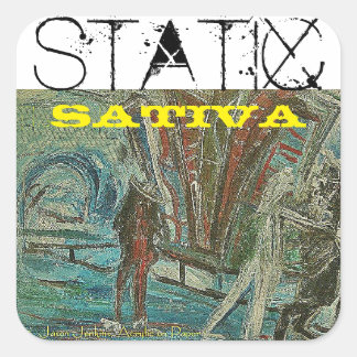 STATIC SATIVA QUADRATISCHER AUFKLEBER