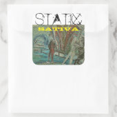 STATIC SATIVA QUADRATISCHER AUFKLEBER (Tasche)