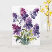 Statice - Aquarellblumen Karte (Gelbe Blume)