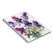 Statice - Aquarellblumen Notizblock (Rechte Seite)