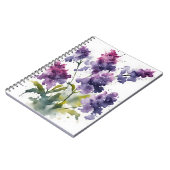 Statice - Aquarellblumen Notizblock (Linke Seite)