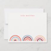Statierte Rainbows Kids Stationery Card - Maroon Save The Date (Vorderseite)