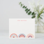 Statierte Rainbows Kids Stationery Card - Maroon Save The Date (Stehend Vorderseite)