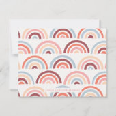 Statierte Rainbows Kids Stationery Card - Maroon Save The Date (Rückseite)