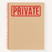 Statiertes privates Notebook Notizblock (Vorderseite)
