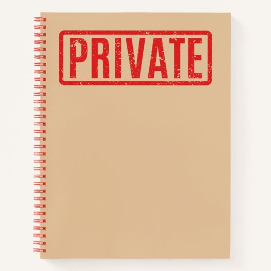 Statiertes privates Notebook Notizblock (Vorderseite)