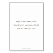 Station 3, Jesus fällt #1 Tischnummer (Rückseite)