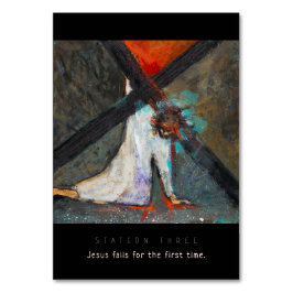 Station 3, Jesus fällt #1 Tischnummer