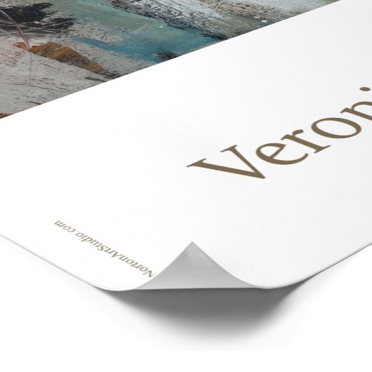 Station 6: Veronica wischt das Gesicht von Jesus a Poster (Ecke)