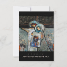 Station 6, Veronica wischt Gesicht, Gebetskarte