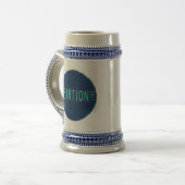 Station Blue RT Stein Bierglas (Vorderseite Links)