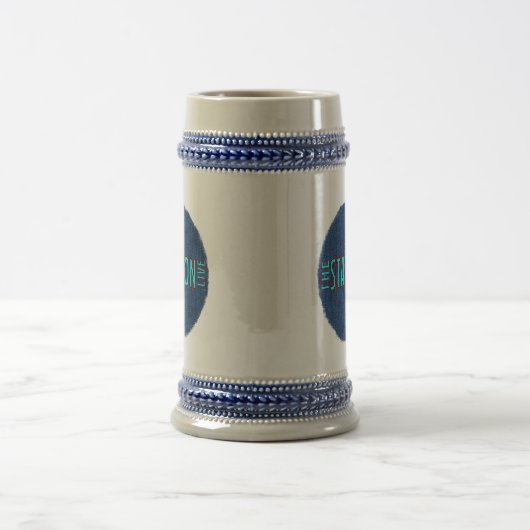 Station Blue RT Stein Bierglas (Mittel)