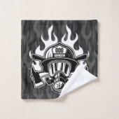 Station der Abteilung Feuerwehr Badhandtuch Set (Waschlappen)