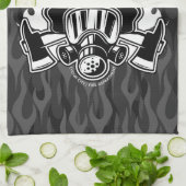 Station der Abteilung Feuerwehr Geschirrtuch (Gefaltet)