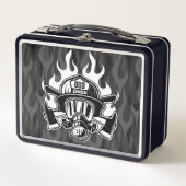 Station der Abteilung Feuerwehr Metall Brotdose (Vorderseite)