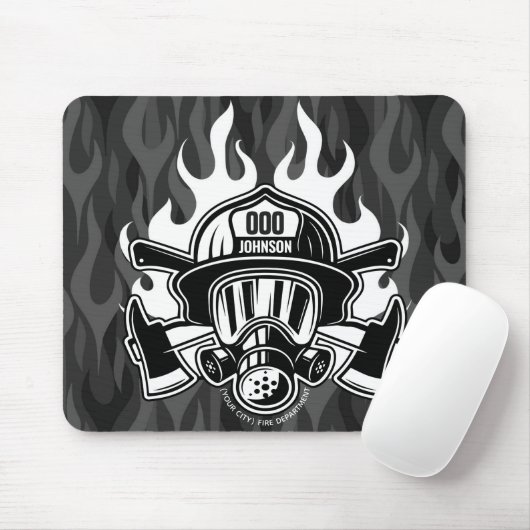 Station der Abteilung Feuerwehr Mousepad (Mit Mouse)