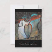 Station Five, Simon Cyrene hilft, Prayer Card (Vorderseite)