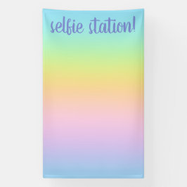 Station Pastel Rainbow Gradient Selfie Banner
