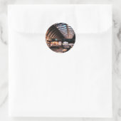 Station Runder Aufkleber (Tasche)