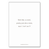 Station Seven, Jesus fällt #2, Gebet Card Tischnummer (Rückseite)