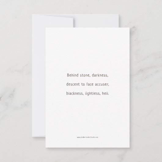 Station Vierzehn, Jesus in Grab gelegt, Gebetskart (Rückseite)