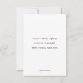 Station zwei, Jesus akzeptiert Cross Prayer Card (Rückseite)