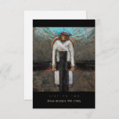 Station zwei, Jesus akzeptiert Cross Prayer Card (Vorne/Hinten)