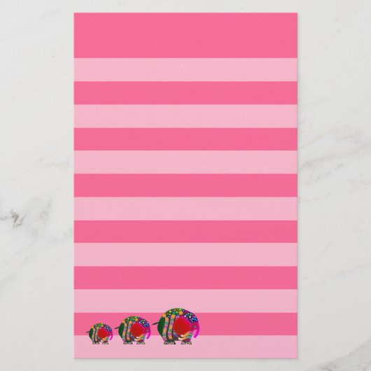 Stationär: Drei Elefanten Briefpapier (Vorderseite)