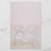 Stationär - Einhorn-Frühlings-Blüte Briefpapier (Vorderseite)