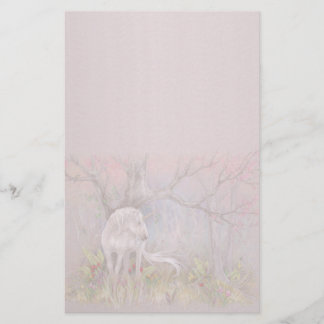 Stationär - Einhorn-Frühlings-Blüte Briefpapier
