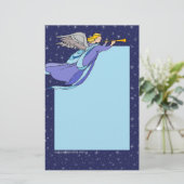 Stationär - Weihnachtsengel Briefpapier (Stehend Vorderseite)