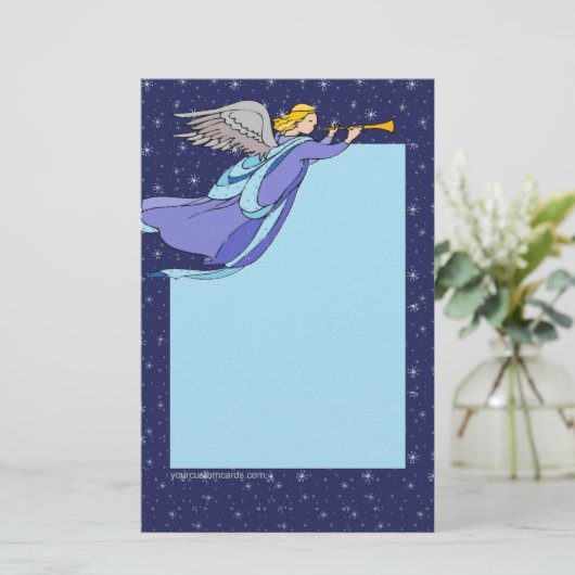 Stationär - Weihnachtsengel Briefpapier (Stehend Vorderseite)