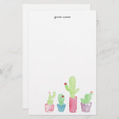 Stationäre Kaktus Briefpapier (Vorne/Hinten)