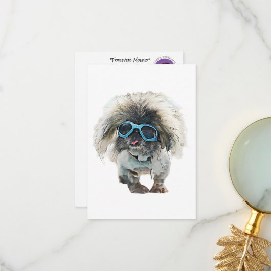 Stationäre Karte "Forever Mongo" (Vorderseite/Rückseite Beispiel)