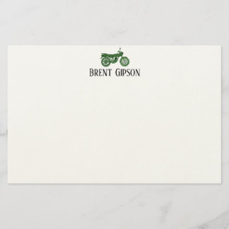 Stationäre Karte für Vintage Motorradskizzen