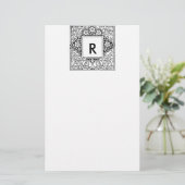 Stationäre Monogramm Briefpapier (Stehend Vorderseite)