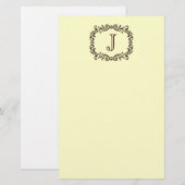 Stationäre Monogramm Briefpapier (Vorne/Hinten)