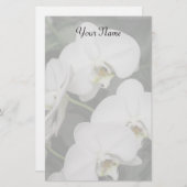stationäre Orchideen Briefpapier (Vorne/Hinten)