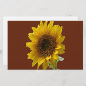 Stationäre Papiersonnenblume Briefpapier (Vorne/Hinten)