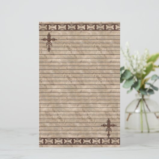 Stationäre Rost Briefpapier (Stehend Vorderseite)