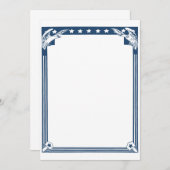 Stationäre Vintage amerikanische Sterne Mitteilungskarte (Vorne/Hinten)