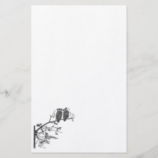 Stationäre Vintage Eulen Briefpapier
