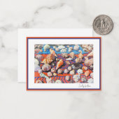 Stationäre Vintage Muscheln Mitteilungskarte (Vorderseite/Rückseite Beispiel)