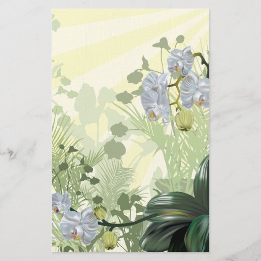 Stationäre weiße Orchideenwälder Briefpapier (Vorderseite)