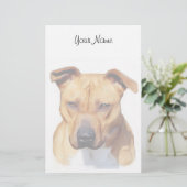 stationärer Pitbull Briefpapier (Stehend Vorderseite)