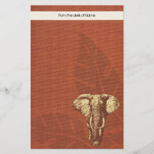 Stationärer Safari-Elefant Briefpapier