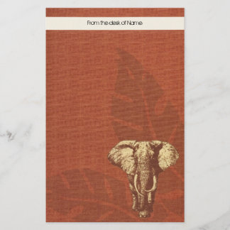 Stationärer Safari-Elefant Briefpapier