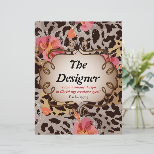 Stationäres Papier/Designer-Gedicht (Stehend Vorderseite)